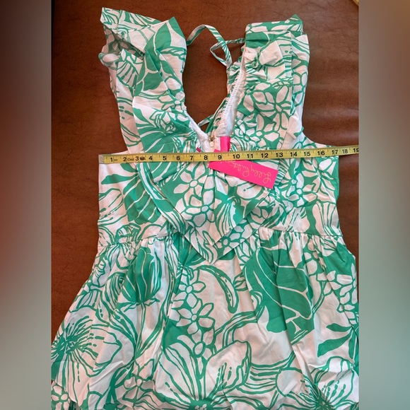 Lilly Pulitzer Ritamarie Mini Dress Size 14 Green White Floral MSRP $248 NWT - Picture 6 of 6